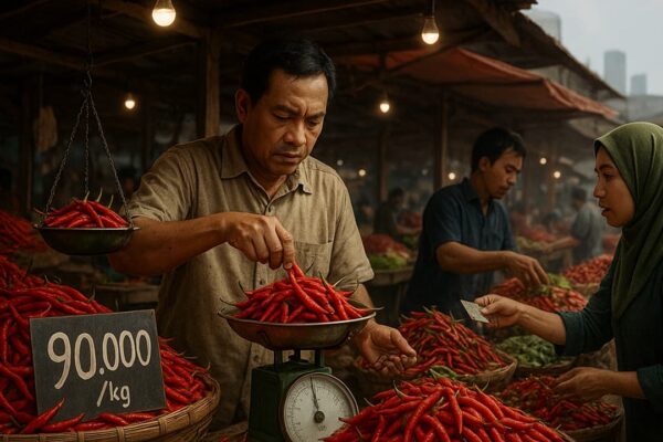 Harga Cabai Meroket di Pasar Tradisional Jakarta Pekan Ini