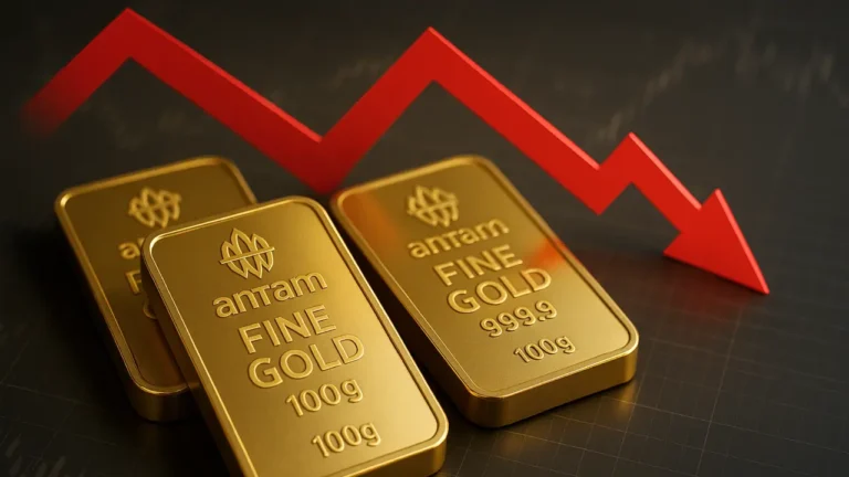 Harga Emas Antam Anjlok Rp 48.000 dalam Tiga Hari