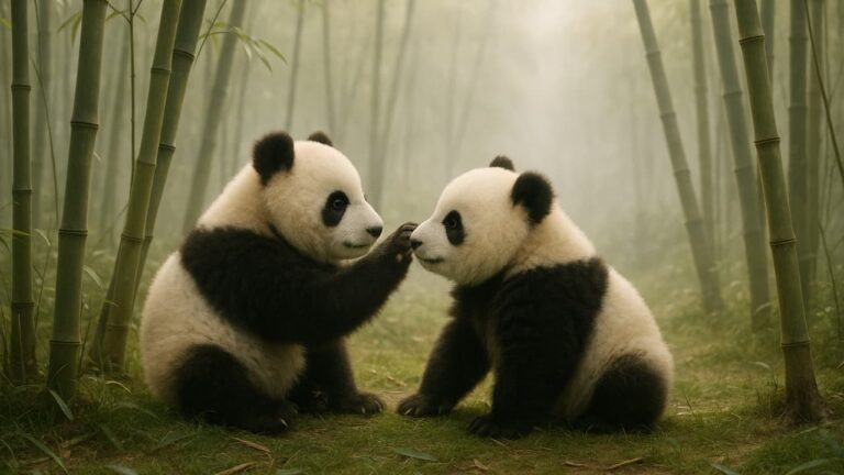 Dua Bayi Panda Menggemaskan Ditemukan di Konservasi China