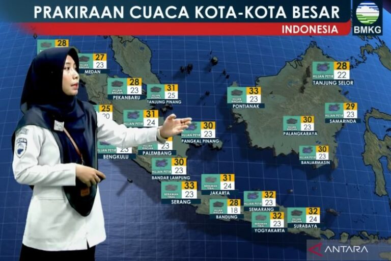 Hujan Diperkirakan Guyur Sebagian Besar Wilayah pada Senin