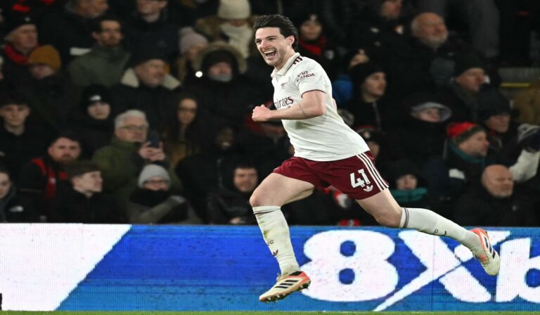 Declan Rice Hattrick Bawa Arsenal Kuat di Puncak Klasemen